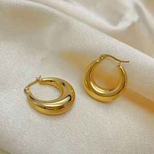 18K Gold Plated Hoop Earrings
